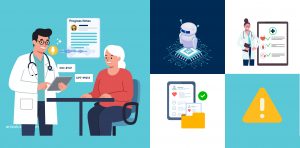AI scribe capturing patient visit data inside a custom EHR with CDS integration