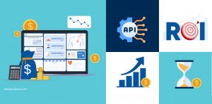 Custom EHR development cost breakdown with ROI, API, growth, and budgeting visuals.
