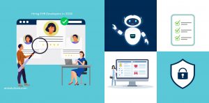 Healthcare leader evaluating profiles to hire EHR developers with compliance and AI expertise.