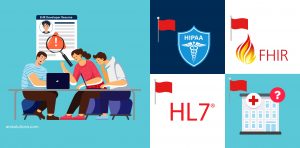 EHR developer hiring red flags highlighting HIPAA, HL7, FHIR compliance risks.