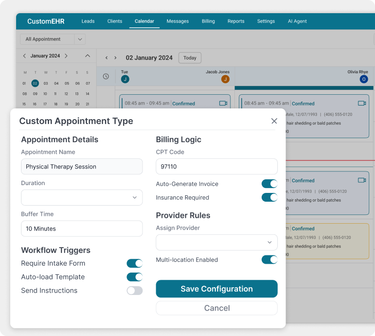 Custom Appointment Types