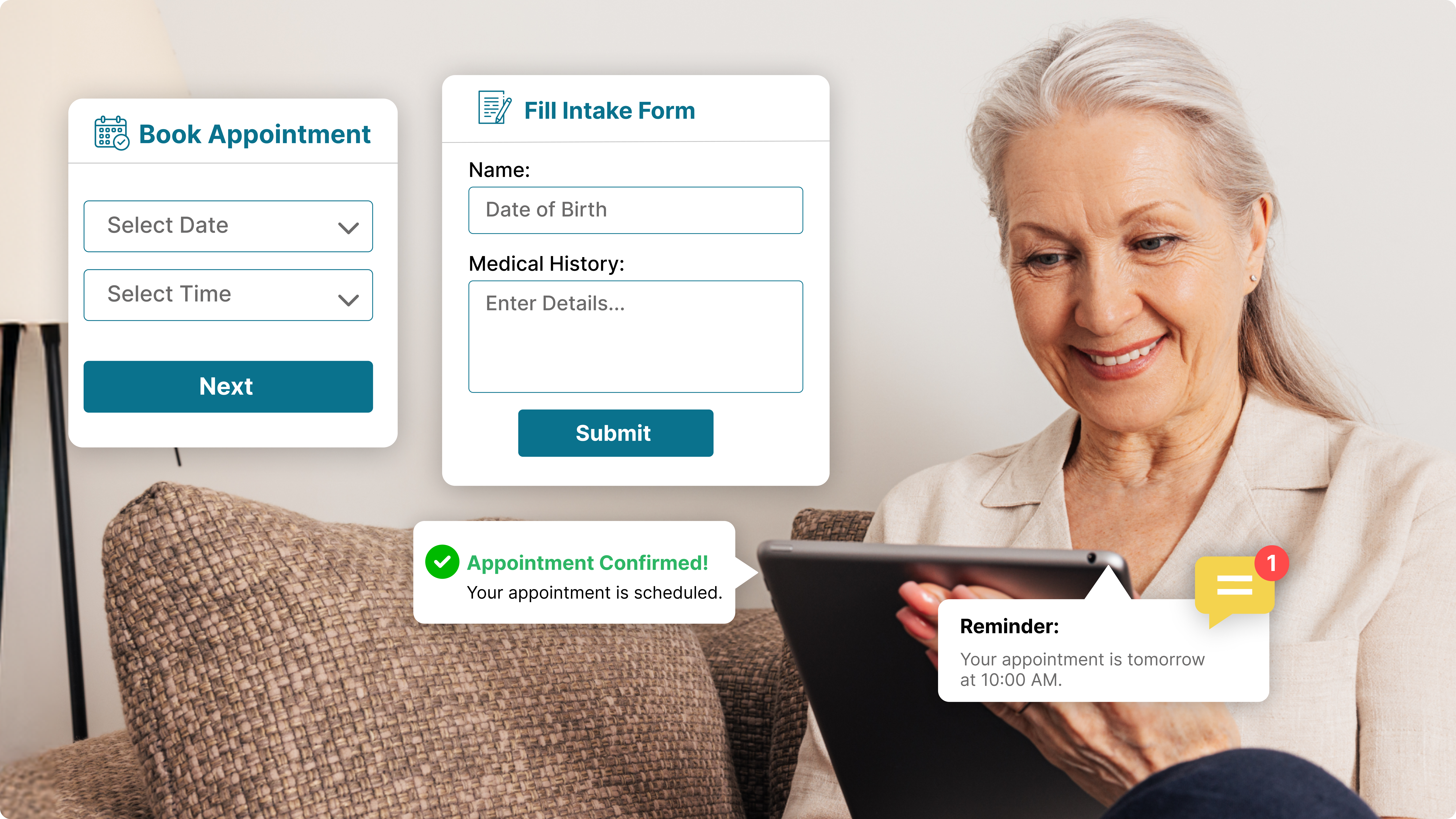 Custom EHR/EMR Software Dashboard Preview