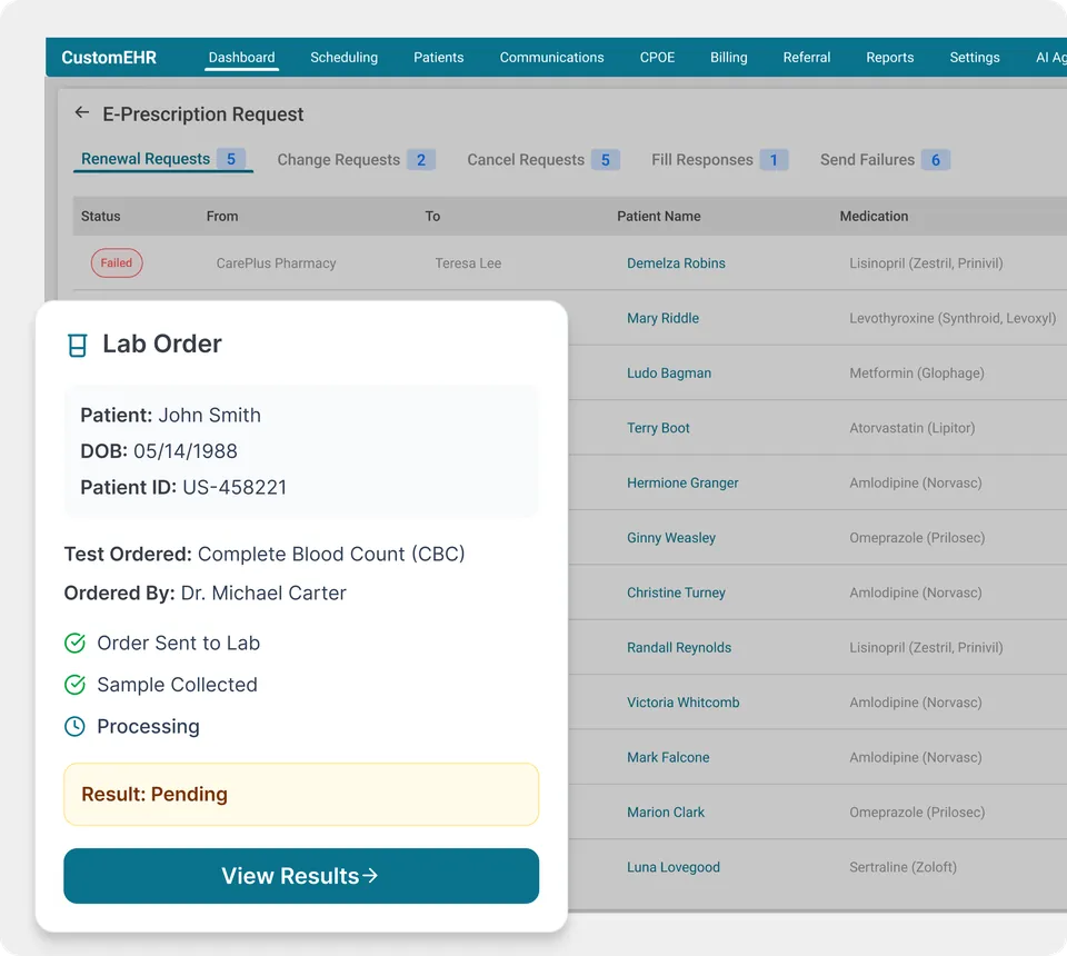 Integrated Lab Orders