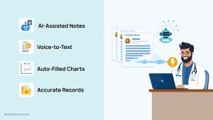 AI-assisted clinical documentation with voice-to-text and smart charting features.