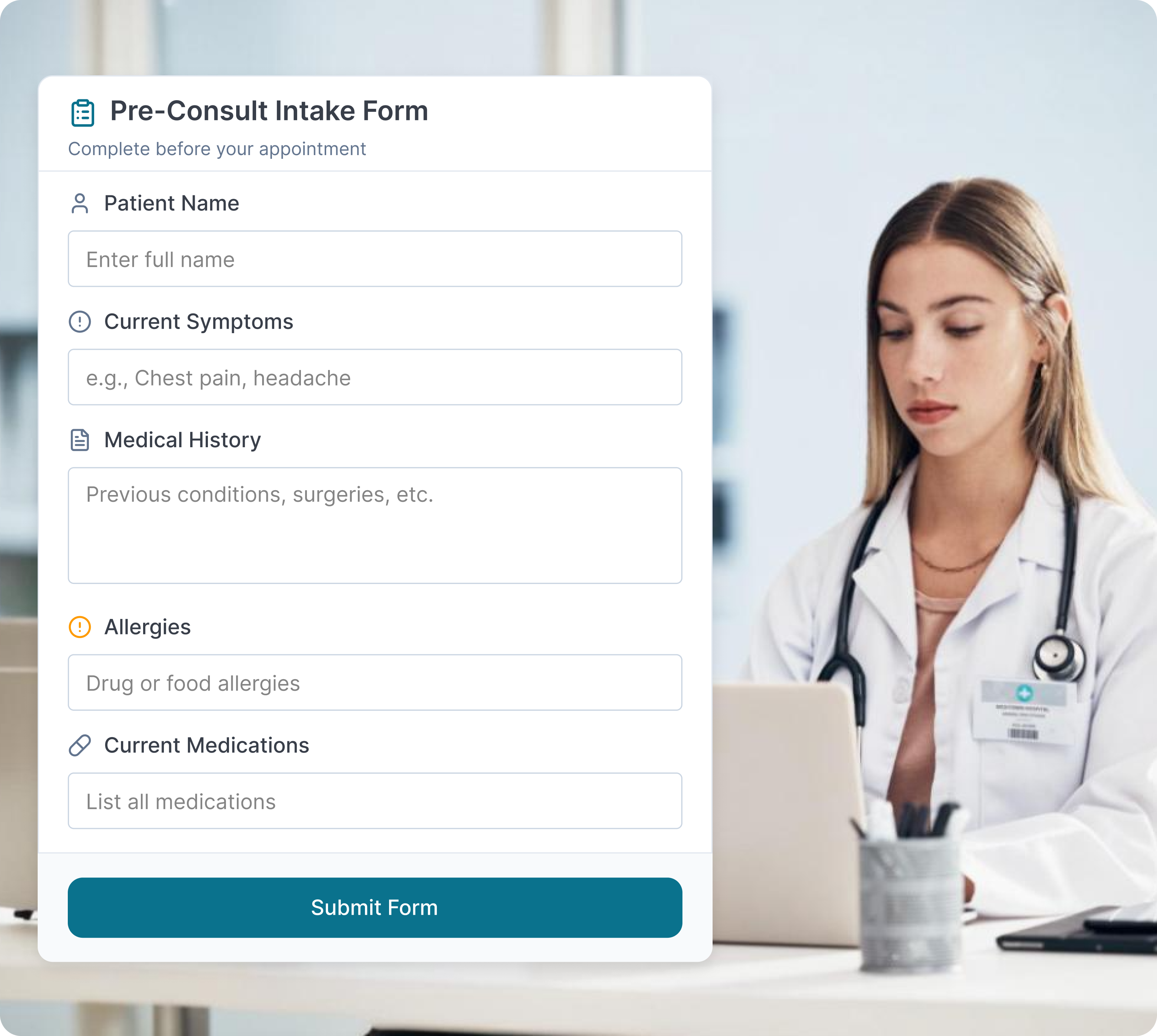 Pre-Consult Intake Forms