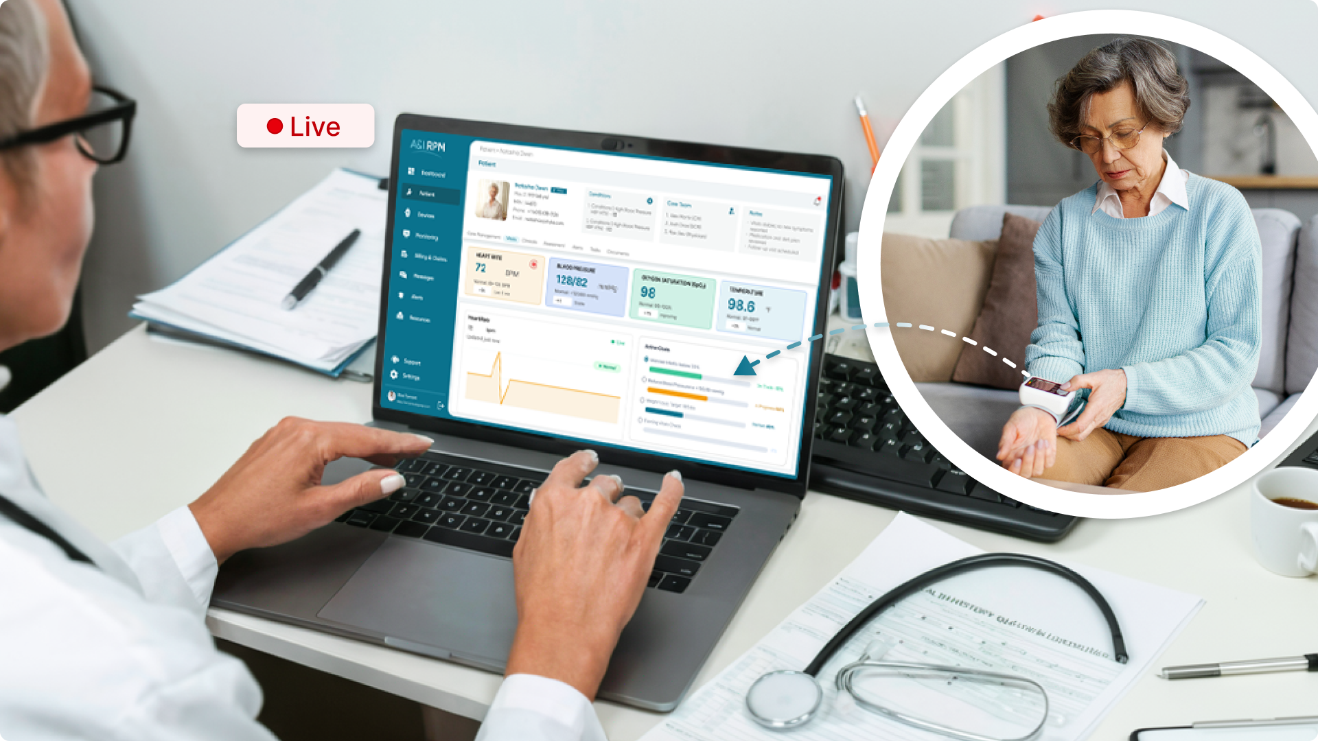 Real-Time Vitals Synchronization View