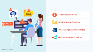 Warning signs when outsourcing EHR development without healthcare domain expertise.