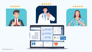 Custom EHR dashboard illustrating role-specific workflows for clinicians and staff within a unified healthcare system.
