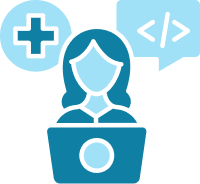 AI medical coding automation icon - CPT ICD HCPCS in EHR