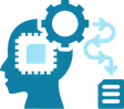 AI workflow automation icon for custom EHR software development