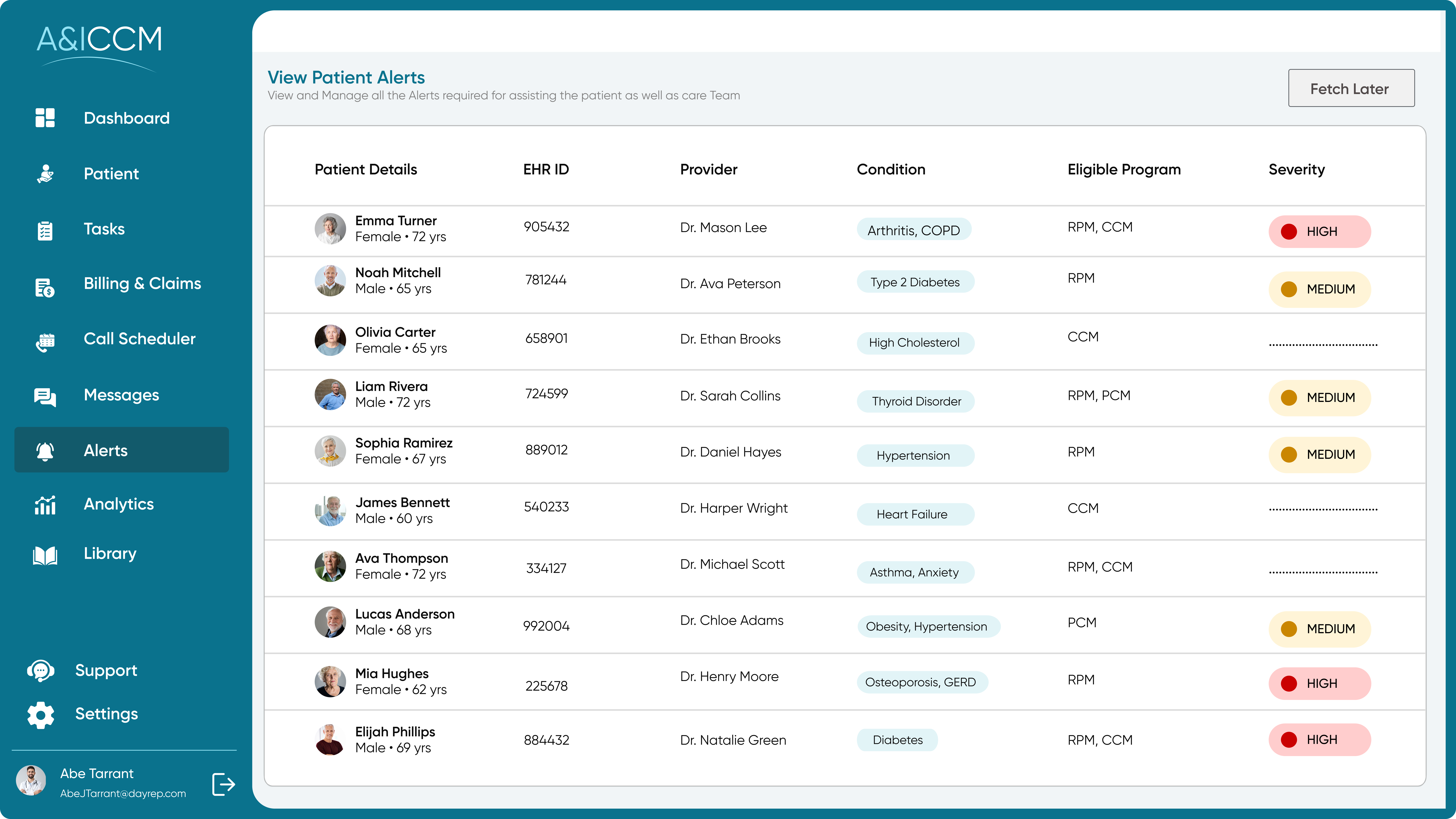 Custom CRM Software Patient View