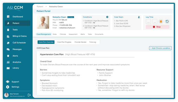 Care Coordination Software Interface