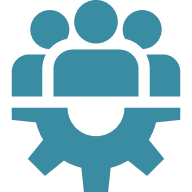 Dedicated EHR development team icon - full-time healthcare developers